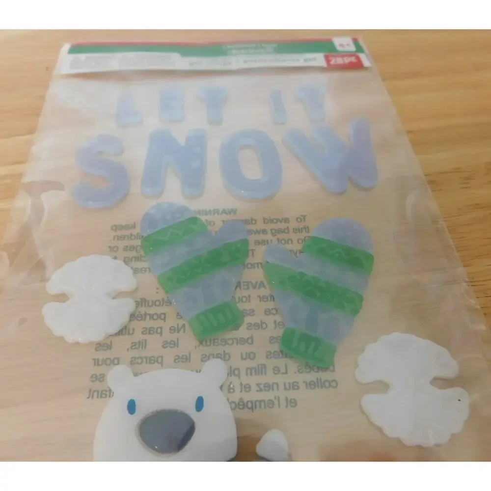 Christmas Polr Bear Penguin Window Gel Clings 28pcs Sticker Decorations
